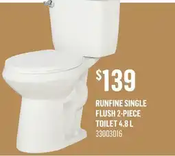 Canac Runfine Single Flush 2-Piece Toilet 4.8 L offer
