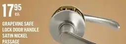 Canac Grapevine Safe Lock Door Handle Satin Nickel offer