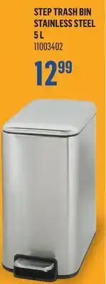 Canac Step Trash Bin Stainless Steel 5 L offer