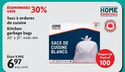 Home Hardware HOME ESSENTIALS Kitchen garbage bags offer