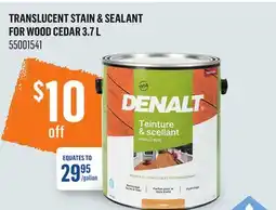 Canac Translucent Stain & Sealant for Wood Cedar 3.7L offer