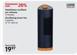 Home Hardware HOME ESSENTIALS Oscillating tower fan offer