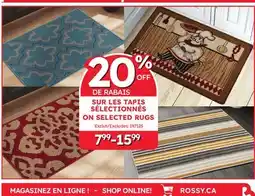 Rossy ON SELECTED RUGS offer