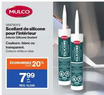 Patrick Morin Interior Silicone Sealant offer