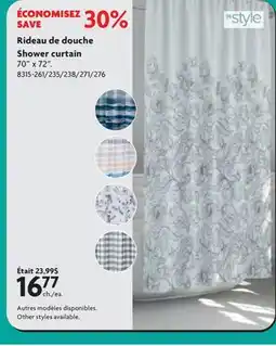 Home Hardware Rideau de douche Shower curtain offer