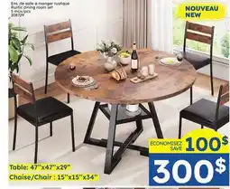 Rossy Rustic dining room set offer