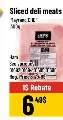 Mayrand Sliced Ham 400 g Mayrand CHEF offer