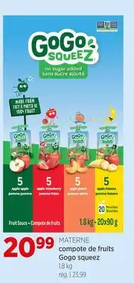 Avril compote de fruits Gogo squeez offer