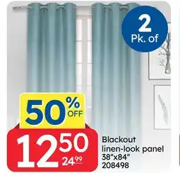 Rossy Blackout linen-look panel offer