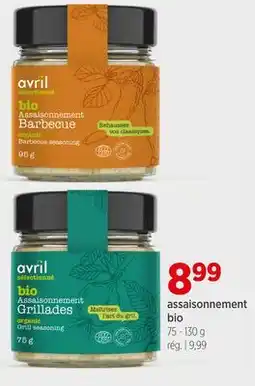 Avril Assaisonnement bio offer