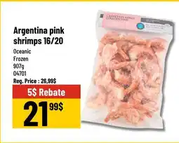 Mayrand Frozen Argentina Pink Shrimps 16/20 2 lb Oceanic offer