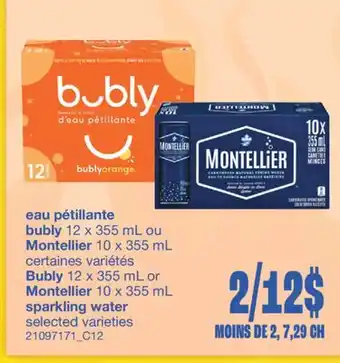 Wholesale Club EAU PÉTILLANTE, 12 X 355 ML OU, 10 X 355 ML offer