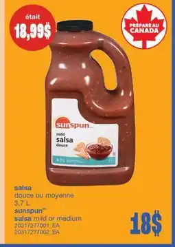 Wholesale Club SALSA DOUCE OU MOYENNE 3,7 L offer