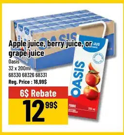 Mayrand Apple juice 32 x 200 ml Oasis offer