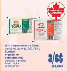 Wholesale Club TOFU MOYEN OU EXTRA FERME, 350/454 g offer