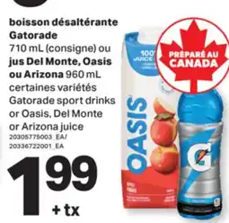 L'Intermarché BOISSON DÉSALTÉRANTE 710 ML (CONSIGNE) OU JUS OU 960 ML | SPORT DRINKS OR JUICE offer
