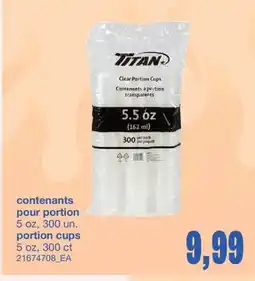 Wholesale Club CONTENANTS POUR PORTION, 5 OZ, 300 UN offer