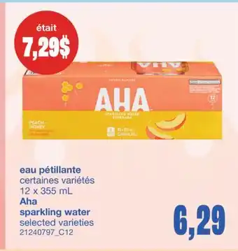 Wholesale Club EAU PÉTILLANTE, 12 x 355 mL offer
