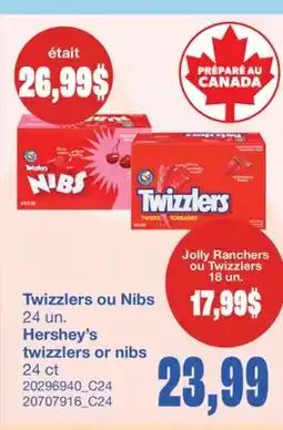 Wholesale Club TWIZZLERS OU NIBS, 24 UN offer