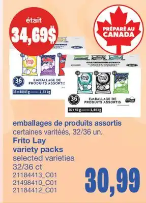Wholesale Club EMBALLAGES DE PRODUITS ASSORTIS, , 32/36 UN offer