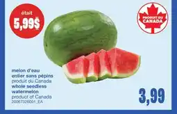 Wholesale Club MELON D'EAU ENTIER SANS PÉPINS offer