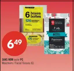 Pharmaprix NO NAME or PC Facial Tissues offer