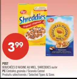 Pharmaprix POST SHREDDIES or Granola Cereal offer