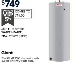RONA 60-GAL ELECTRIC WATER HEATER 240-V offer