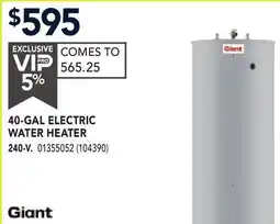 RONA Giant 40-GAL ELECTRIC WATER HEATER 240-V offer