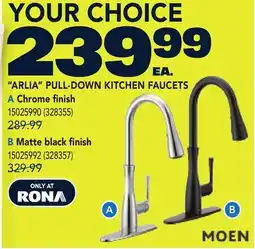 RONA ARLIA PULL-DOWN KITCHEN FAUCETS offer