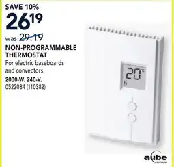 RONA NON-PROGRAMMABLE THERMOSTAT 2000-W. 240-V offer