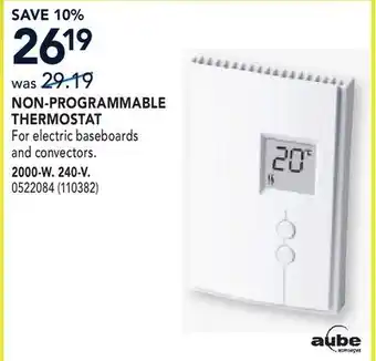RONA NON-PROGRAMMABLE THERMOSTAT 2000-W. 240-V offer