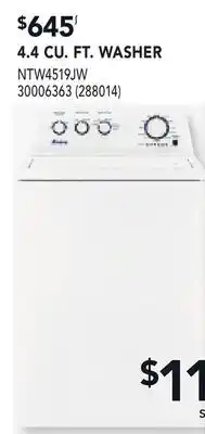 RONA 4.4 CU. FT. WASHER offer