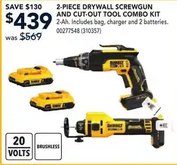 RONA 2-PIECE DRYWALL SCREWGUN AND CUT-OUT TOOL COMBO KIT offer