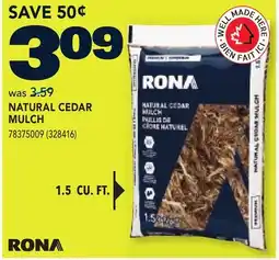 RONA NATURAL CEDAR MULCH 1.5 CU. FT offer