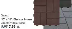 RONA 16 x 16. Black or brown GROUND SMART rubber pavers offer