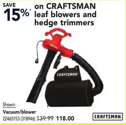 RONA CRAFTSMAN leaf blowers and hedge trimmers offer