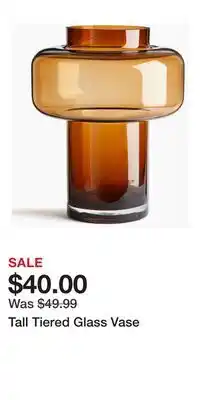 H&M Tall Tiered Glass Vase offer