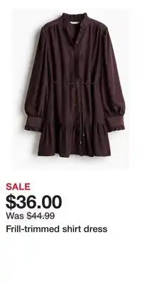 H&M Frill-trimmed shirt dress offer