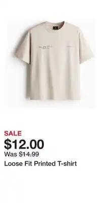 H&M Loose Fit Printed T-shirt offer
