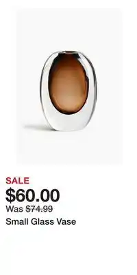 H&M Small Glass Vase offer