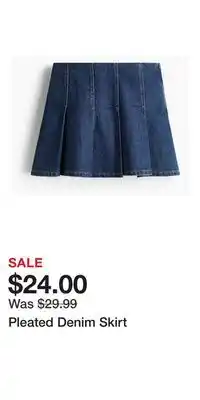 H&M Pleated Denim Skirt offer