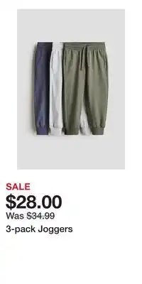 H&M 3-pack Joggers offer