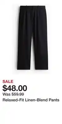 H&M Relaxed-Fit Linen-Blend Pants offer