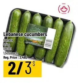Mayrand Lebanese cucumbers offer