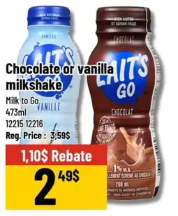 Mayrand Chocolate or vanilla milkshake offer