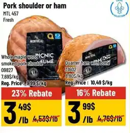 Mayrand Pork shoulder or ham offer
