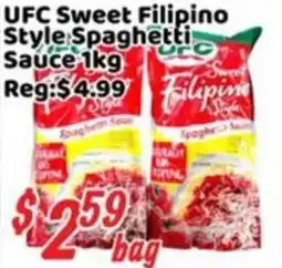 Nations Fresh Foods UFC Sweet Filipino Style Spaghetti sauce offer