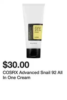 Sephora COSRX Advanced Snail 92 All In One Cream offer