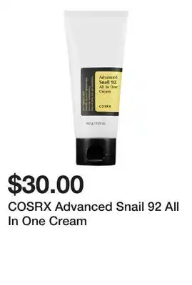Sephora COSRX Advanced Snail 92 All In One Cream offer